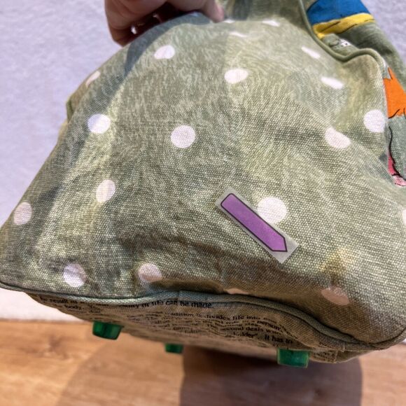 Sally Huss Yoga Poses Beach Duffle Tote Bag Large w Pocket & Inspiration Writing - Picture 11 of 16